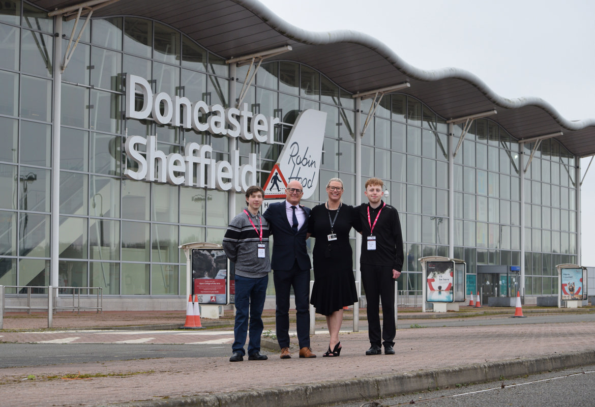 Doncaster Airport Latest - People Outside The Airport