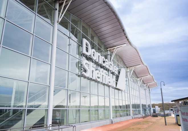 Front of Robin Hood Airport, now Doncaster Sheffield Airport