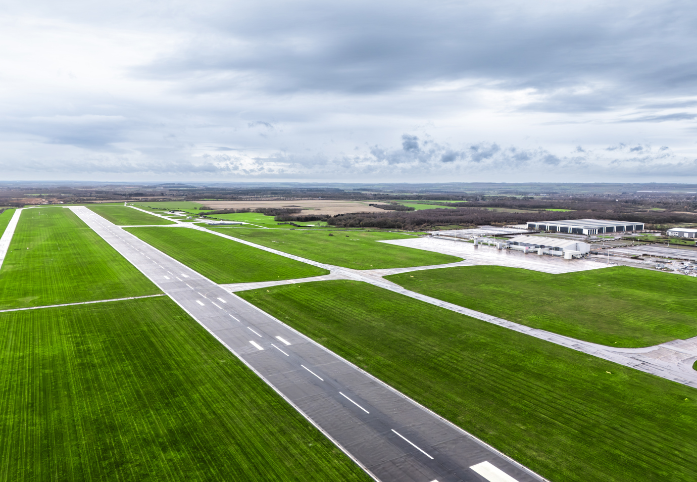 Doncaster Airport Latest - Drone View of the Runway
