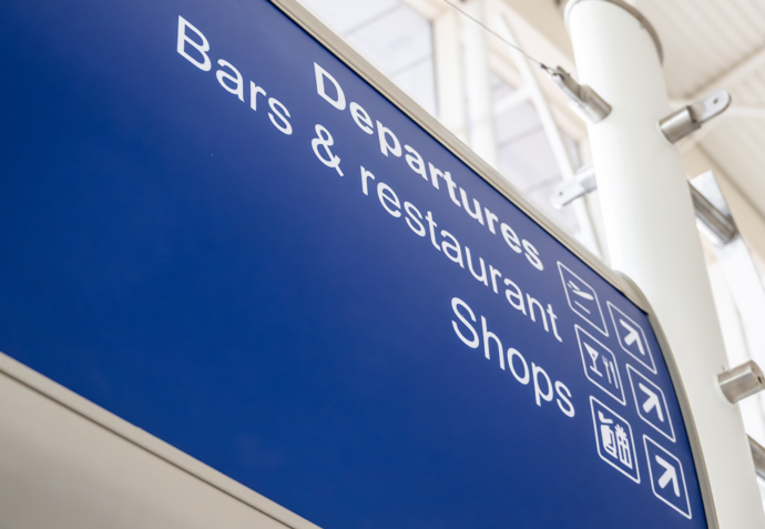 Departures Sign