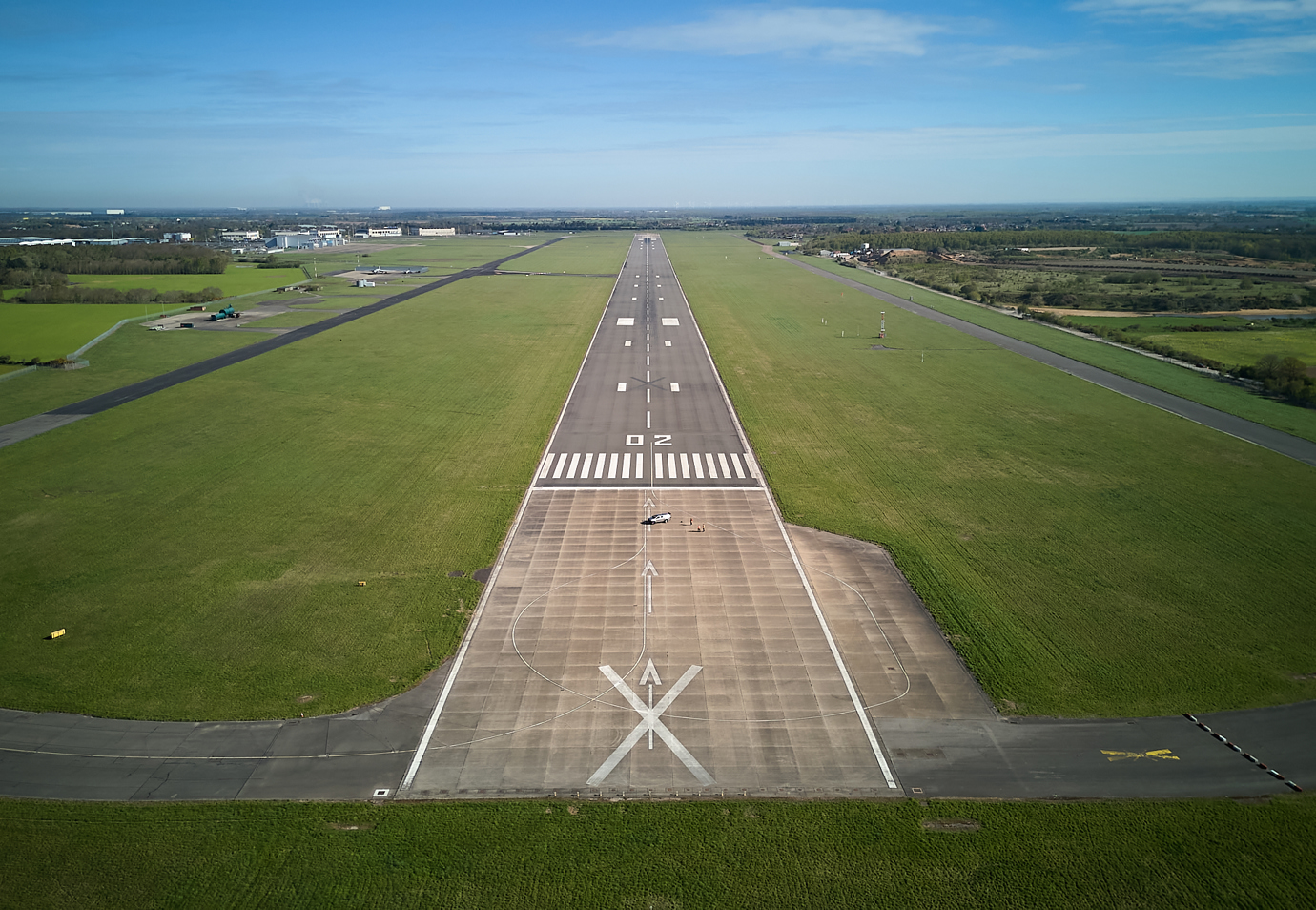 The runway at Doncaster Sheffield Airport